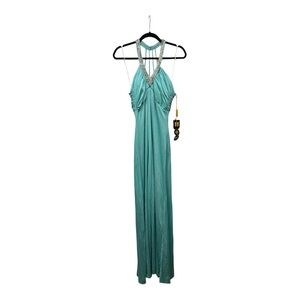 Vintage Norman Berg for Bernie Bee aqua formal dress with original tags!!!
